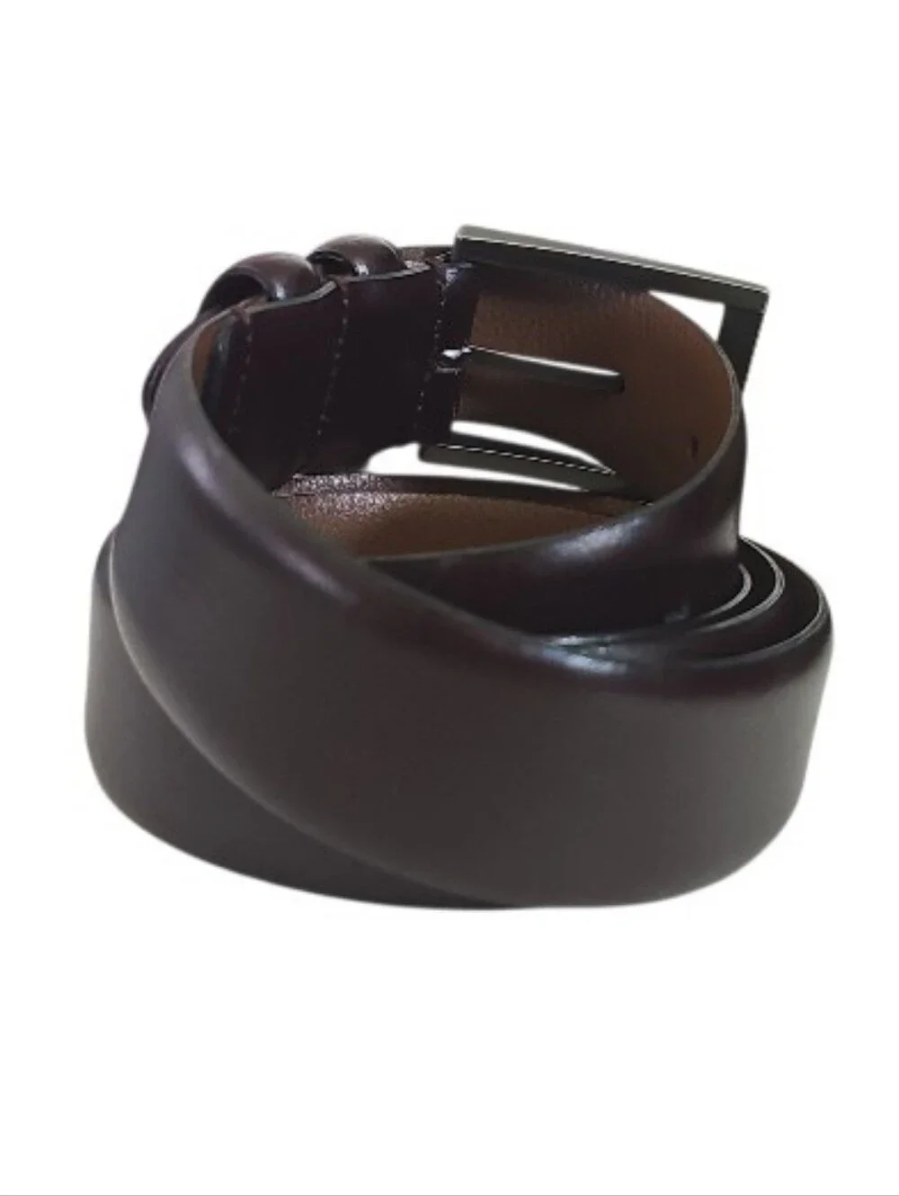 Joseph Abboud Italian Leather Belt Men 44 Brown Dress Casual Handcrafted Italy